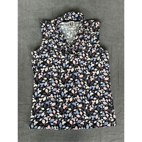 Anne Klein Tops - Anne Klein | Sleeveless Blouse | Women’s S | Black | Pastel Floral Print
